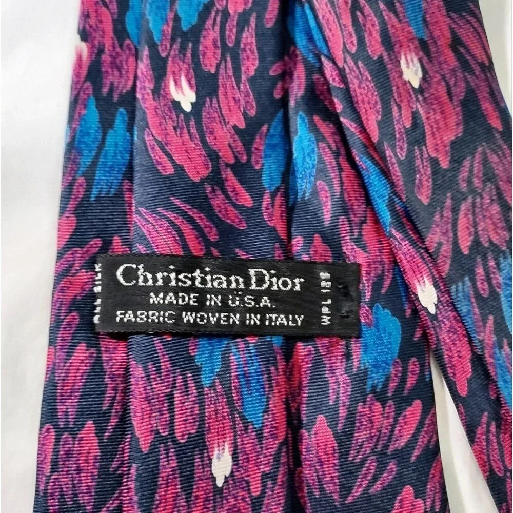 Christian Dior Silk Abstract Paisley Tie Bundle
